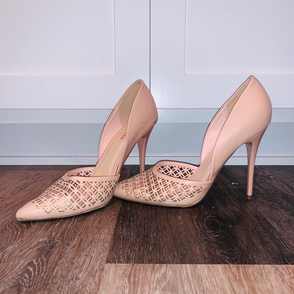 JustFab Tan High Heels - Size 8 Women